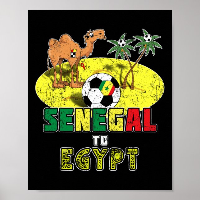 Senegal National Soccer Team To Egypt Retro  Poster (Front)