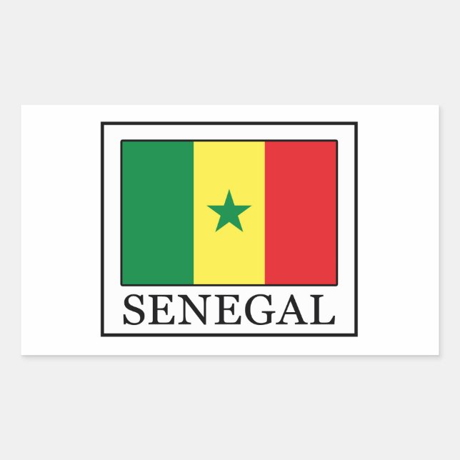 Senegal Rectangular Sticker (Front)
