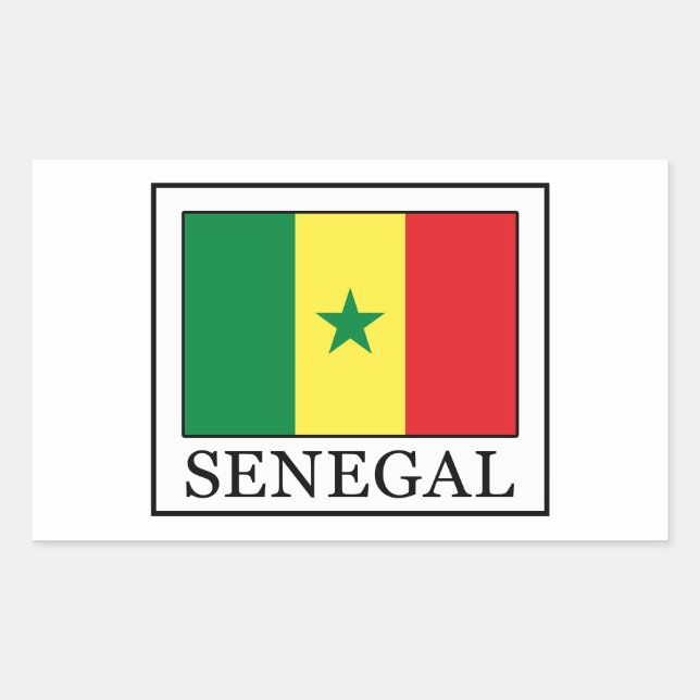 Senegal Rectangular Sticker (Front)