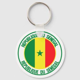 Senegal Round Emblem Key Ring