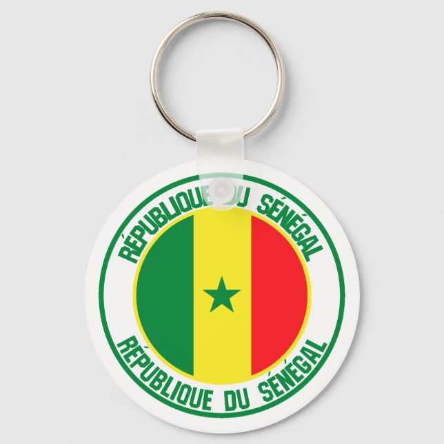 Senegal Round Emblem Key Ring (Front)