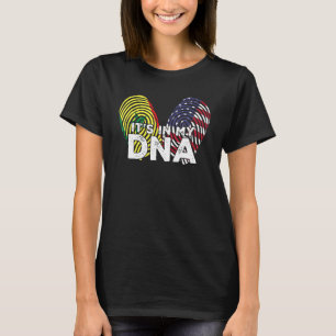Senegal Senegalese America American Flag Hand Mixe T-Shirt