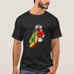 Senegal Senegalese Canada Canadian Flag Hand Mixed T-Shirt