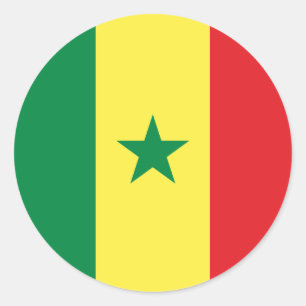 Senegal (Senegalese) Flag Classic Round Sticker