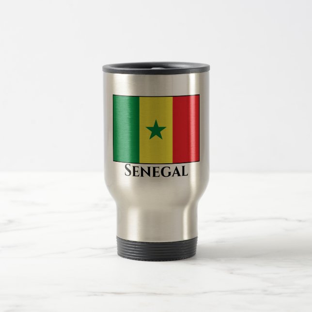 Senegal (Senegalese) Flag Travel Mug (Center)