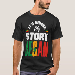 Senegal Senegalese Senegal Flag Its Where My Story T-Shirt