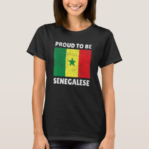 Senegal Senegalese West Africa Proud Heart Love Fl T-Shirt