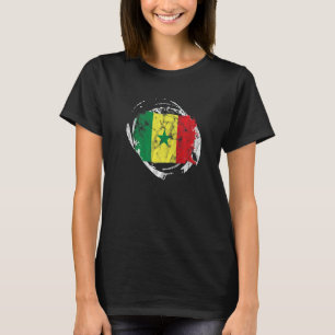 Senegal Senegalese West Africa Proud Heart Love Fl T-Shirt