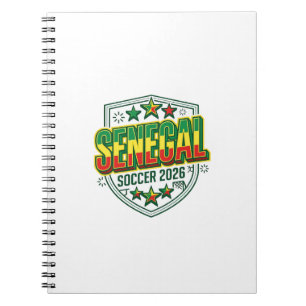Senegal Soccer 2026 Soccer Bold Country Typography Notebook