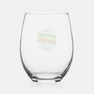 Senegal Soccer 2026 Soccer Bold Country Typography Stemless Wine Glass