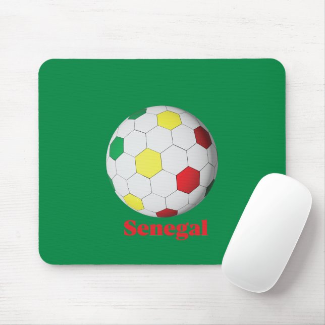 Senegal Soccer Mouse Pad (With Mouse)