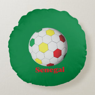 Senegal Soccer Round Cushion