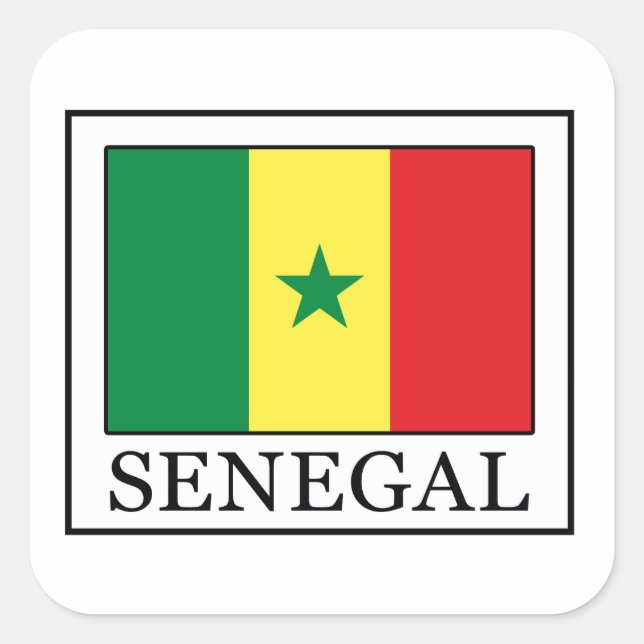 Senegal Square Sticker (Front)