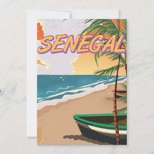 Senegal vintage beach poster