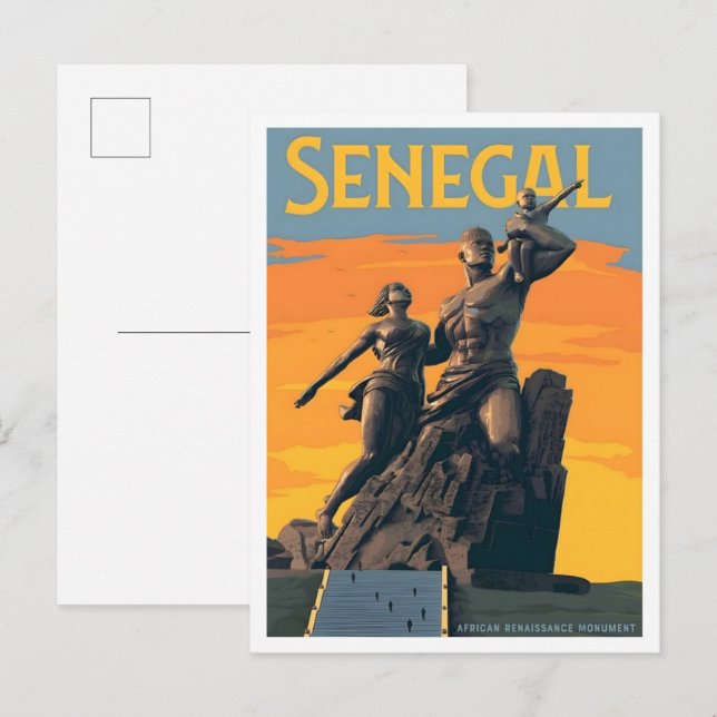 Senegal Vintage Travel  Postcard (Front/Back)