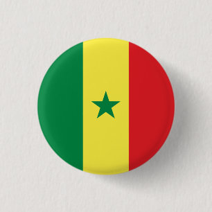 Senegalese Flag, Flag of Senegal 3 Cm Round Badge