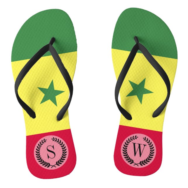 Senegalese Flag Jandals (Footbed)