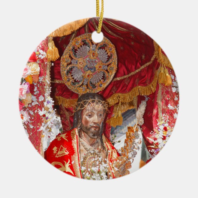 Senhor Santo Cristo dos Milagres Ceramic Tree Decoration (Front)