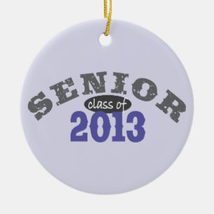 Senior 2013 Purple Ceramic Tree Decoration