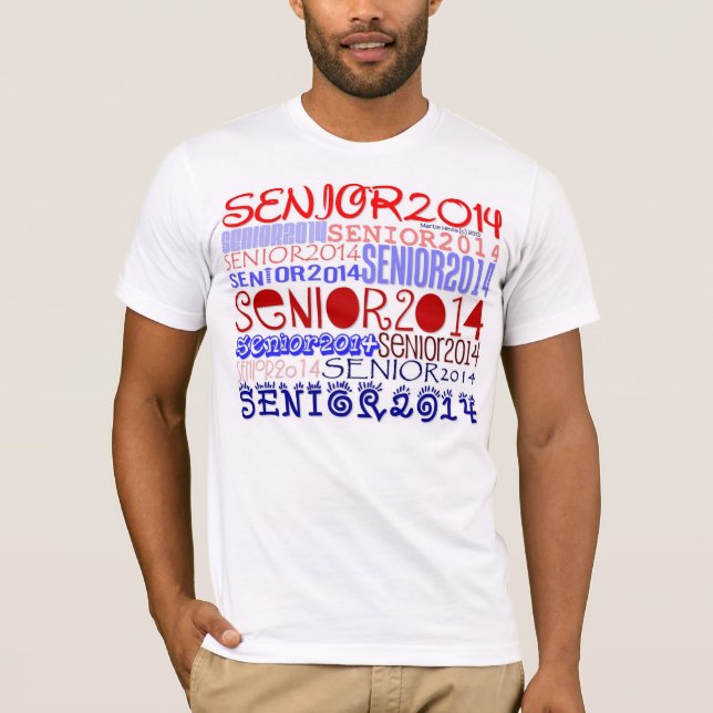 Senior 2014 - Red-Blue - T-Shirt (Front)