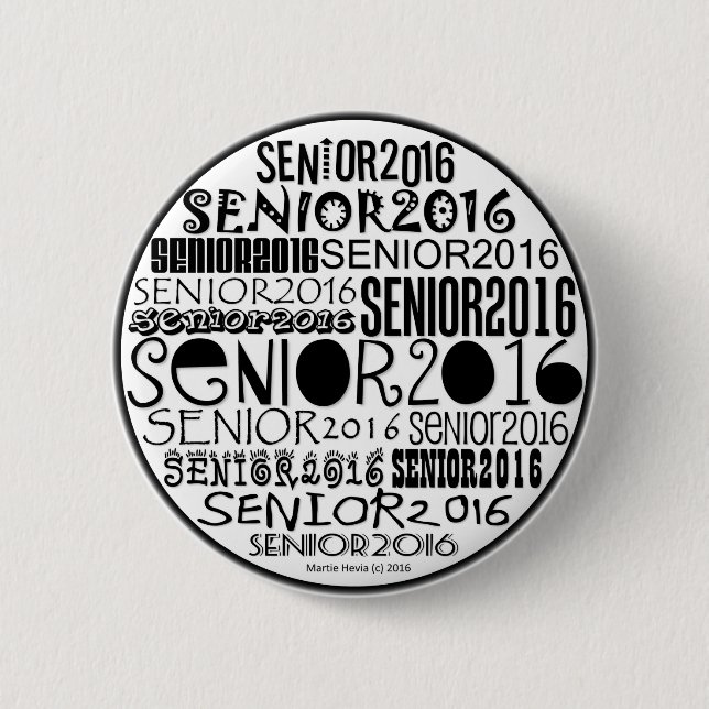 Senior 2016 Button Pin (Front)