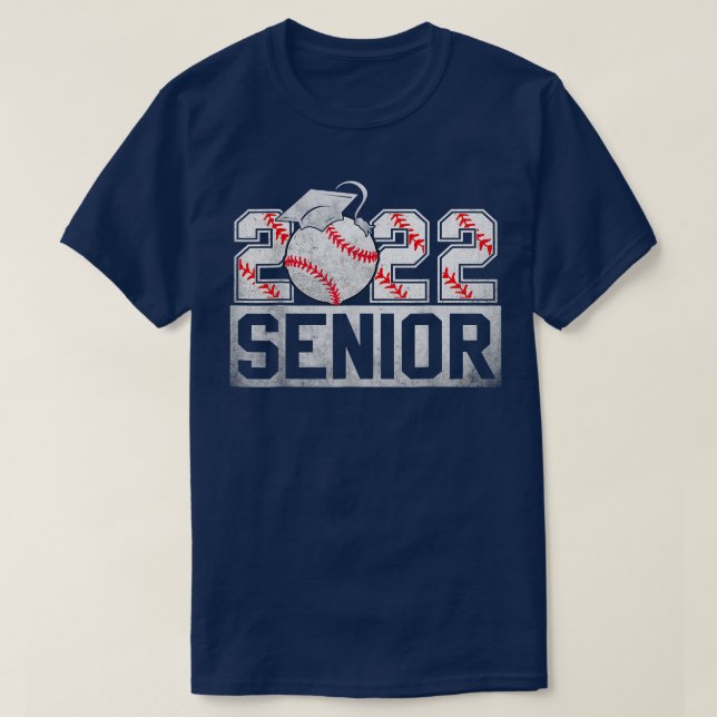 Senior 2022 Baseball Player Class Of 2022 Graduate T-Shirt (Design Front)