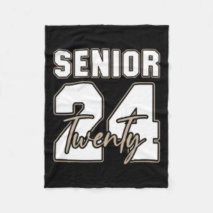 Senior 2024 Class Of 2024 Back To School Graduatio Fleece Blanket
