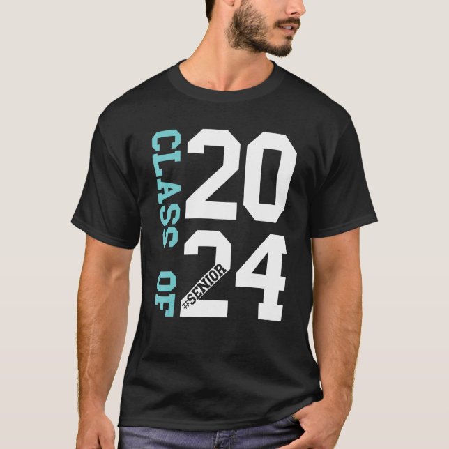 Senior 2024 Class of 2024 First Day Or Graduation  T-Shirt (Front)