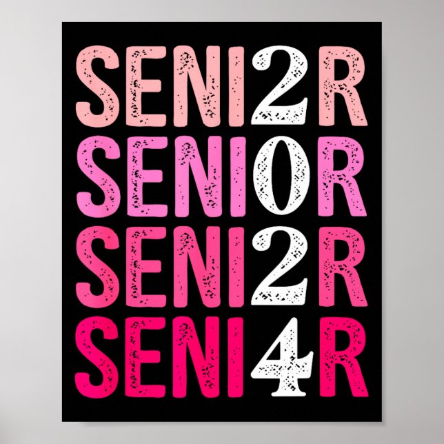 Senior 2024 class of 2024 for graduation high poster (Front)