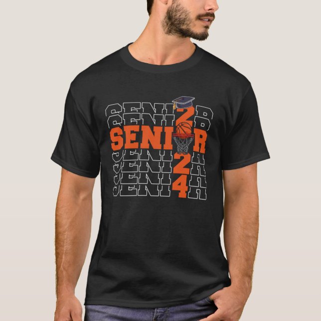 Senior 2024 Class of 2024 Graduation Basketball Pl T-Shirt (Front)