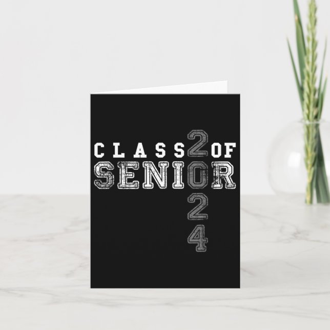 Senior 2024 Class Of 2024 Graduation  Card (Front)