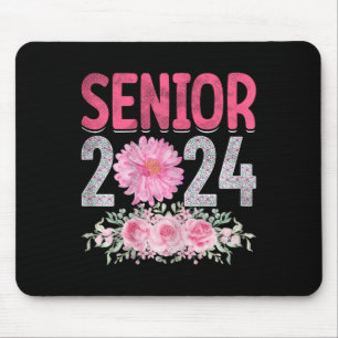 Senior 2024 Flower Graduation Class Of 2024 Women  Mouse Pad