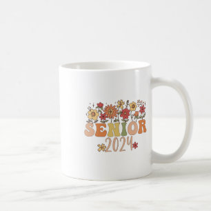 Senior 2024 Groovy Retro Class Of 2024 Graduation Coffee Mug