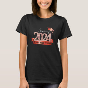 Senior 2024 I Motivational Quote Red Black Party O T-Shirt