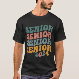 Senior 2024 Retro Class of 2024 Seniors Graduation T-Shirt