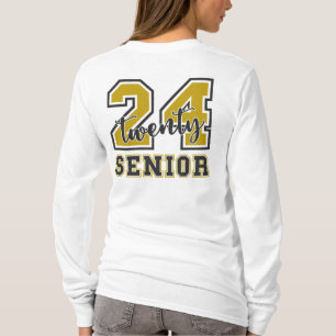 Senior 2024, Senior Gift Graduation Back and Front T-Shirt