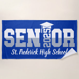 Senior 2025 Beach Towel  Any School Any Colours
