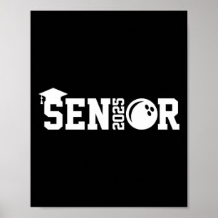 Senior 2025 Bowling Player Cl Of 2025 Graduation S Poster