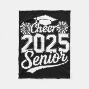 Senior 2025 Cheer Team Mum High School Graduation  Fleece Blanket