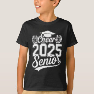 Senior 2025 Cheer Team Mum High School Graduation T-Shirt