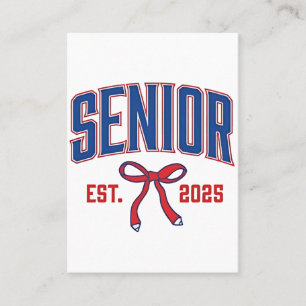 Senior 2025 Coquette Class of 2025 Pink Bows Business Card