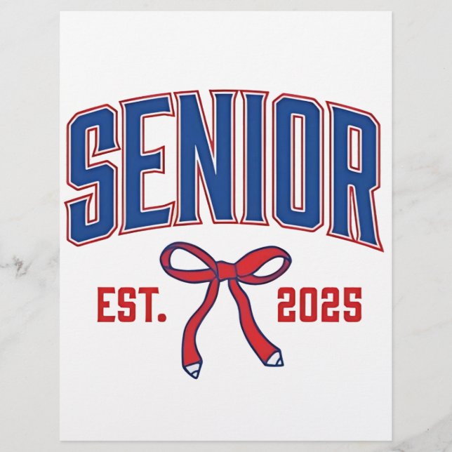 Senior 2025 Coquette Class of 2025 Pink Bows Flyer (Front)