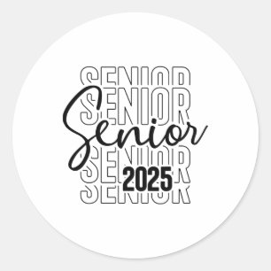 Senior 2025 Graduate College University Graduation Classic Round Sticker