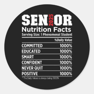 Senior 2025 Graduation 2025 Cl Senior 2025 Grad 1 Classic Round Sticker