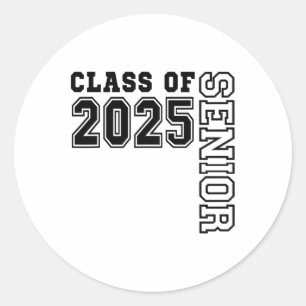 Senior 2025 Graduation 2025 Cl Senior 2025 Grad 5  Classic Round Sticker