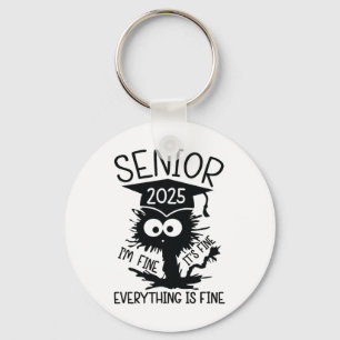 Senior 2025 High School College Graduation Year Cl Key Ring
