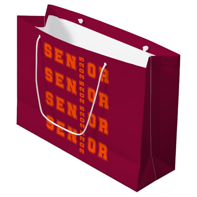Senior 2025 large gift bag (Front Angled)