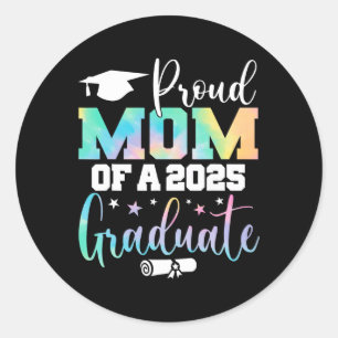 Senior 2025 Proud Mum Of A Cl Of 2025 Graduate Mot Classic Round Sticker