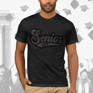 Senior 2025 School Graduation Blackout T-Shirt