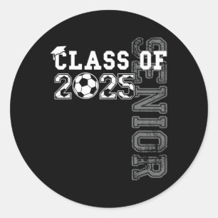 Senior 2025 Soccer Cl Of 2025 Funny Graduation 202 Classic Round Sticker